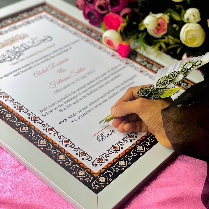 Transforming Memories: The Beauty of Nikah Nama Frames